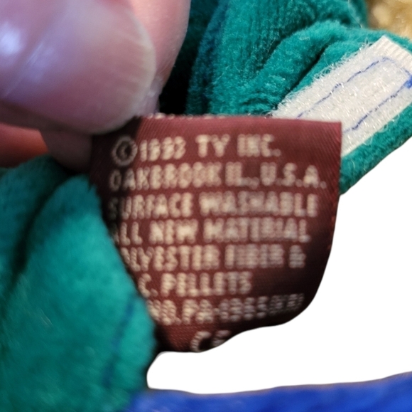 RARE TY Beanie Babies 1993 Piccadilly Attic Treasures Collection with Tag Errors - Picture 8 of 8